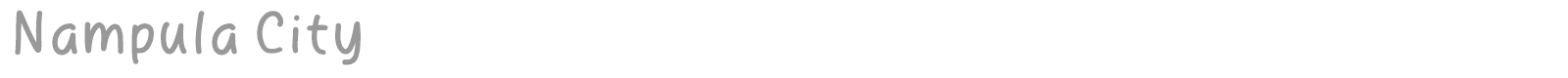 Nampula City font preview